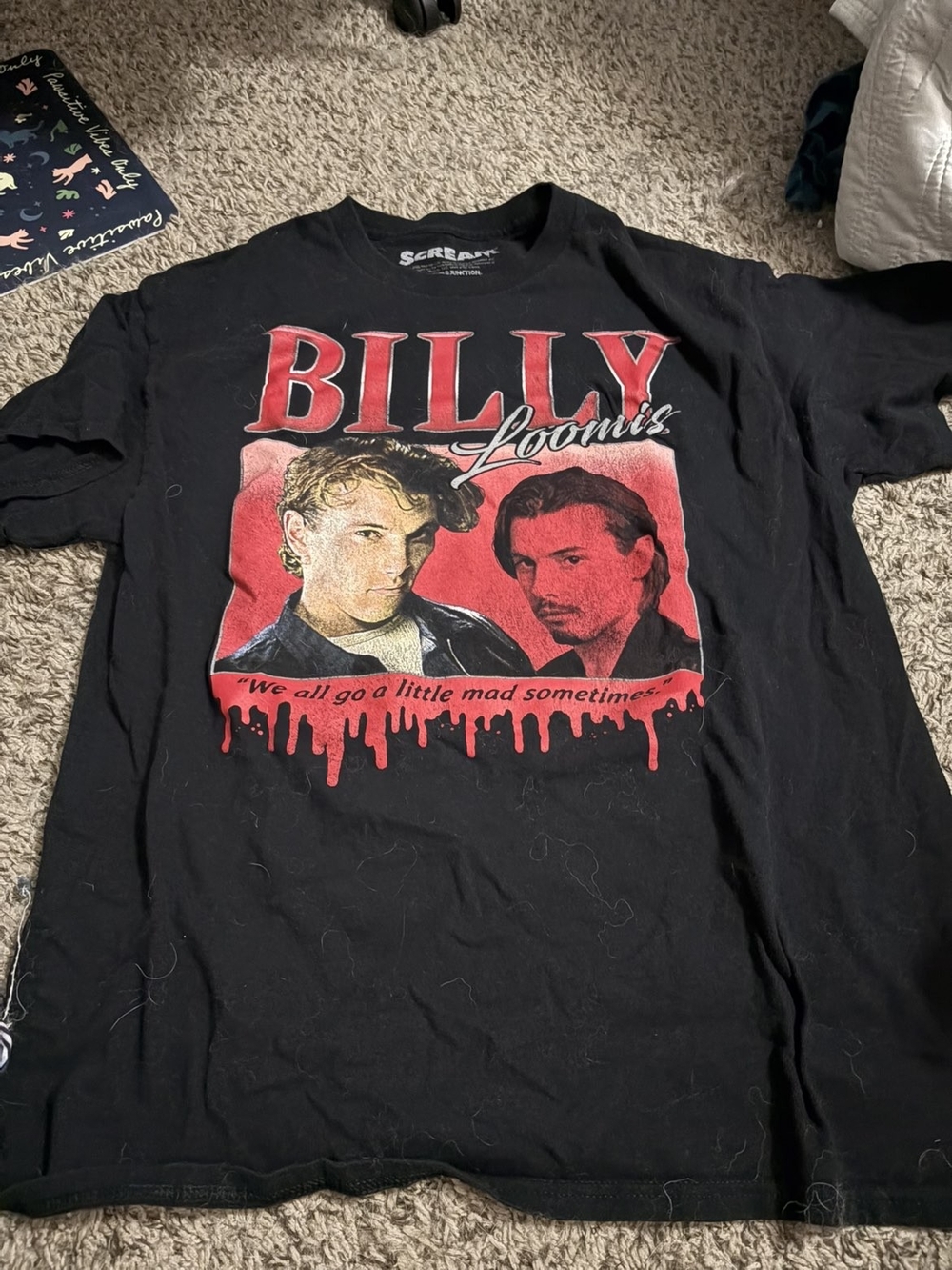 Billy Loomis Black Graphic Tee - Vintage Horror Movie Shirt